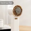 Ventilador de mão portátil com compressa fria Ventilador de resfriamento de ar condicionado pessoal que sopra ar frio com almofada de resfriamento de gelo