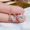 4pairs Stud Earrings Fashion Versatile Lovely Heart Deer Letter Square Personalized Earrings - ins style Fashion Jewelry