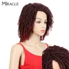 Perruques Synthétiques Afro Tressé Perruque Dreadlock Perruque Twist Perruques pour Femmes Noires Court Bouclés Perruques Synthétiques Ombre Brun Crochet Perruque Miracle Perruque 230701