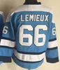 Pittsburgh Vintage Hockey Jersey 66 Mario Lemieux Вышива