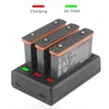 Delar för Insta360 One X3 laddningsbart batteri + LED 3Slots -laddare för Insta 360 One X 3 Action Camera Action Camera Accessories