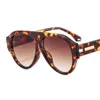 Óculos de sol masculinos avant-garde, espelho de sapo fashion, caixa grande, óculos de sol retrô de designer 9510