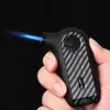 Petit Portable puissant flamme bleue briquet torche à gaz fenêtre Visible fixe feu serrure Gadget homme cadeau BR6E