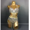 Stage Wear Women Belly Dancing Suite Belt Bra Samba Costumes Sexy Show Dance Club USA Bra Girl Clothing1271n