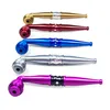 Colorful Metal Alloy Hand Pipes Portable Handle Removable Dry Herb Tobacco Cover Filter Spoon Bowl Handpipes Smoking Cigarette Holder Tube