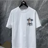 2024Classics Mens Shirts Heart High Quality Brand Crew Neck Kromer Korta ärmar Toppar T-shirts Casual Horseshoe Sanskrit Cross Print Chromees Hearts 892