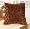 Luxury Warm Plush Cover Soft Solid Color Sofa Chair Pillowcase Comfortable Office Car Back Cushion Case