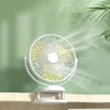 1pc Creative 6-inch Sector Clip Fan, Soft Light Atmosphere Lamp, Cool Lighting, Desktop Dormitory Home Usb Fan, Large-capacity Battery Fan, Summer Essential