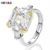 Met Zijstenen OEVAS 100% 925 Sterling Zilver Gemaakt Citrien Diamanten Edelsteen Bruiloft Verlovingsring Fijne Sieraden Cadeau Groothandel 230701