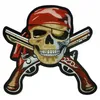 Calavera pirata audaz con parche de pistolas Parche bordado para planchar o coser Parches 2 75 3 PULGADAS 192L