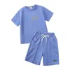 Marque de créateurs de luxe 3 styles bébé enfants vêtements ensembles marque classique vêtements costumes enfants été à manches courtes lettre short à lettres chemise de mode deux pièces