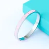 Bracelet Femme Or Rose Argent Nouveau bracelet en acier inoxydable or rose Lady Bangle Titane Acier Vis Tournevis Diamant Luxe Designer Bijoux cadeau de fête