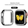 För Apple Smart Watches 8 45mm 49mm en-rads diamantrösta halvpaketskydd Case Iwatch 7 6 SE 5 PC Electropated Case Star Color