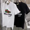 Men's T-shirt Designer Clothing T-shirt Banner Bear Embroidery Letter Graffiti Pattern T-shirt Drop Shoulder Sleeve Shirt Large Fit Breathable Bear B3