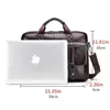 Maletines Maletín de cuero genuino para hombre Bolso de cuero de vaca Laptop Office Work Messenger Crossbody Side Bag Maleta 230701