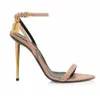 sandales à talons aiguilles chaussures pour femmes mode sentiment métallique designer satin or cadenas chaussures habillées en cuir brillant pointu chaussures de soirée de mariage à talons hauts avec boîte