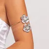 Mode Ästhetisches Design Blume Oberarm Armband Punk Öffnung Einstellbare Arm Manschette Armreif Armbänder Für Frauen Schmuck