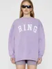 Plus size moletom abanina designer algodão pullover solto jumper nova mulher clássica letra quente impressão lavagem lavanda roxa casual versátil suéter de capuz tops