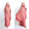 イード・イスラム教徒の祈りの衣服ドレス女性アバヤ・ジルバブ・ヒジャブ・ロング・キマール・アウト
