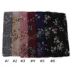 Printed Floral Viscose Hijabs for Muslim Woman Long Cotton Shawl Wrap Vintage Women Scarves Good Stitching Foulard Femme Hijab