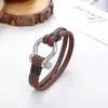 Strand Bijoux Femme Bracelet Homme Cuir Corde Chaîne Acier Inoxydable Voile Survie Épais Été Sty1