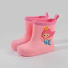 Laarzen Kinderen Meisje Strik Waterdichte laarzen Zachte Non Slip Jongens regenlaarzen Wearable Leuke kinderen Waterschoenen 230701