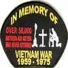 Personnalisé à la mémoire du Vietnam Cap Patch Badge personnalisé fer sur ou couture veste support ou poitrine taille 221G