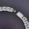 17mm t fyrkantig zirkon kubansk halsband miami kubansk halsband koppar mikroinlagd 5A zirkonhalsband