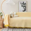 Chair Covers Nordic Knitted Sofa Towel Plaid Cover Set Soft Throw Tassel Blankets Home Decoration Mat Couch 230701