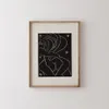 絵画黒い白い抽象的な幾何学的花瓶の葉女性ボディヴィンテージポスターと印刷壁アートキャンバス絵画リビングルーム装飾230701
