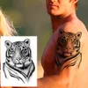 Tillfälliga tatueringar 100 st grocoles vattentät tillfällig tatuering klistermärke tiger lejon varg skog man stor sexig blommor kvinnor kropp arm konst falska tatueringar 230701