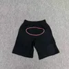 Designer curto cortez verão masculino algodão solto ilha do diabo impressão rua moda cortz shorts rua hip-hop malha alta rua cinco pontos shorts montanha 218