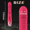 Massager Intelligente verwarming 8 Modi Telescopische G-spot vibratorstick voor vrouwen volwassenen Dildo vaginamastubator