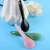 Massage Stenen Rotsen Jade Ronde Lepel Vormige Gua Sha Tool Gezicht Massage Wand Hoofd Nek Oog Acupunctuur Pen Natuurlijke Rozenkwarts Steen Beauty Product 230701