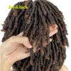 Synthetic Wigs Headband Dreadlock Wig Synthetic Ombre Brown Black Hair Band Women Short Dreads Braiding Crochet Twist Wig 230701