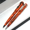 مجموعة جديدة محدودة الإصدار التراثية 1912 Rollerball Pen Orange Black Design Design Snake Clip Clip Ploint Pen Office Office