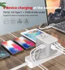 Cabo de alimentação plugue 4 portas carregador usb com adaptador universal de tomada de viagem PD carregador mundial para tomadas elétricas de parede ue au do reino unido com usb c pd 230701