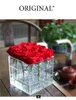 Vasen, transparente Acryl-Rosen-Blumenbox, Make-up-Organizer, Geschenk, Valentinstag, Hochzeitsdekoration, handgefertigte Vase 230701