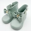 Buty klasyczne Dzieci Bowknot Pvc Rainboots Kids Candy Jelly Buty Outdoor Girl Rain Boots Sofe Sole Baby Toddler SO105 230701