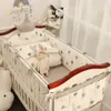 2023 AI Baby Bed Collision Prevention Midja Pure Cotton Four Seasons Universal Newborn Kids Crib Twin Boys Bedding Set Set