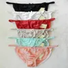 Nya fina bitar Pure 100% Silk Women's String Bikini Trosies Underwear Size S M L XL XXL W26 -41 L 6 -stycken LOT263P