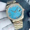 36mm 41mm Classic Men Mens Watch Turquoise Every Dail a discovery Automatic Watches Movement Mechanical Master Rollie Stainless Steel DAY date Watch Wristwatch R16