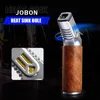 Jobon Strong Four Blue Flame WindProof調整可能なサイズ固定ファイヤーロックデザイントーチガンサイクルインフレータブルシガーライター