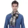 Cachecol de inverno e outono de alta qualidade Bur Home para mulheres e homens outono inverno novo negócio cachecol masculino casual imitação de caxemira listra estudante pescoço presente unissex