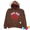 Röd Sp5der 555555 Herr Luvtröjor Herr Dam Sweatshirts Designer träningsoverall Rosa ängel Hoody Pullover broderi bokstäver