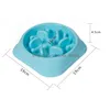 Dog Bowls Feeders Plastic Pet Feeder Anti Choke Bowl Puppy Cat Slow Down Eatting Healthy Diet Dish Jungle Design Pink Blue Green D Dh7Ei