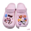 Piezas de zapatos Accesorios Fábrica Venta al por mayor de dibujos animados personalizados Clog Charms Diy Gifts Kids Soft Pvc Charm para entrega de zapatos Dh5Mo