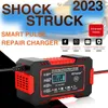 New Car Battery Charger 12V Pulse Repair LCD Display Smart Fast Charge AGM Deep cycle GEL Lead-Acid Charger For Auto Motorcycle