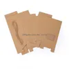 Papier Cadeau Boîte D'emballage De Thé Carton Papier Kraft Plié Alimentaire Écrou Conteneur De Stockage Debout Sacs D'emballage Drop Delivery Accueil Gard Dhy7T