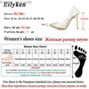 Sukienka Buty Buty Sukienka EilyKen Wiosna Złoty PCV Przezroczyste Kobiety Czółenka Wysokie Obcasy Sexy Pointed Toe Wesele Buty Rozmiar 41 42 230323 Z230703